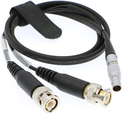 IP50 1M BNC đến 5 Pin Lemo Timecode Cable cho thiết bị âm thanh XL LB2