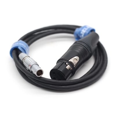 45cm Alexa Mini Audio In Cable XLR 3 Pin To Lemo 0B 6 Pin Cổng âm thanh nam Đường dây hai đường