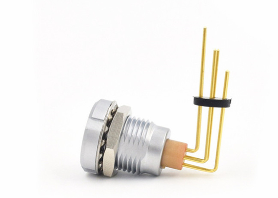 Mua Đầu nối 6 chân Lemo B Series Chân mạch in khuỷu tay ECG với 2 đai ốc cố định online manufacture