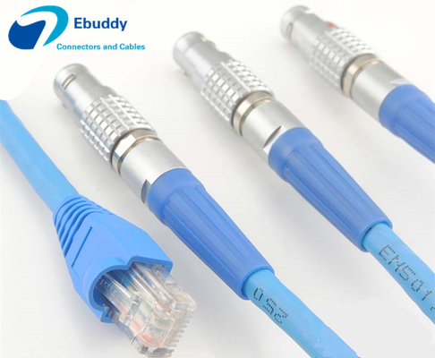 Mua Dịch vụ lắp ráp Lemo cáp Lemo FGG nam cắm vào cáp RJ45 Cat5e / Cat6 / Cat7 cáp Ethernet online manufacture