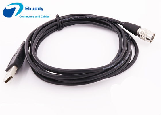 6pin nữ với cáp dữ liệu USB  Custom Cáp nguồn HR10A-7R-6S