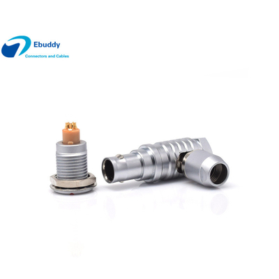 Đầu nối cáp 4pin Lemo Đầu nối hình tròn khuỷu tay Nam Đẩy kéo